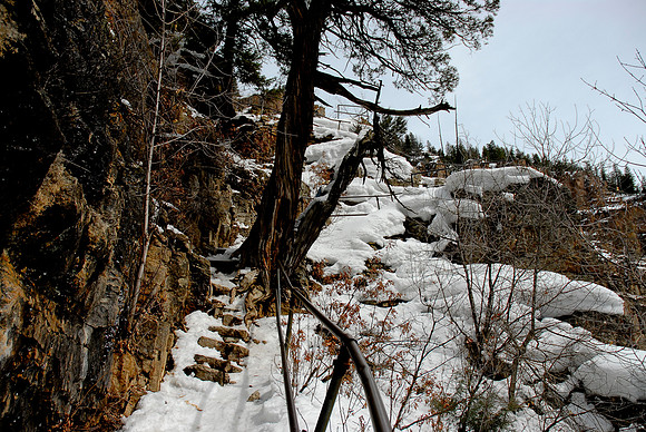 The last few feet are treacherous