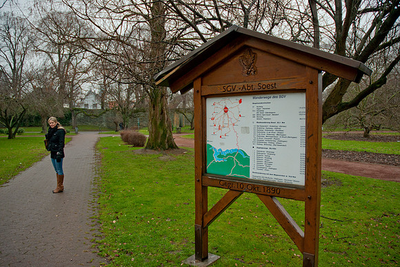 Soest town park along wall