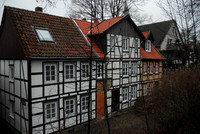 Clapboard houses