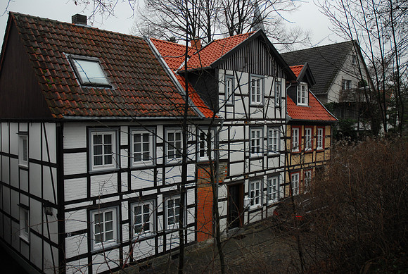 Clapboard houses