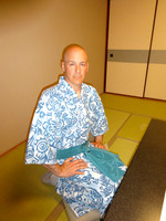 Kimono'd up and ready for our private onsen (hot bath)
