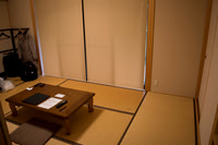 Our traditional room with Tatami mats at the B&B