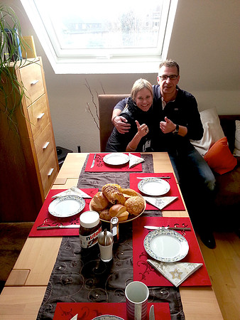 Joerg welcomes us to his home