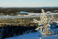 View of Russian border at the horizon from Ruka Ski Area