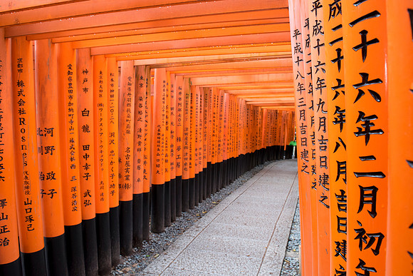 Business names facing up hill for "luck"