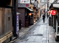 Salary man walking in Gion - Geisha area