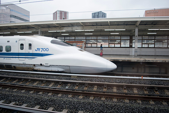 Same Shinkansen train we ride from Tokyo to Kyoto (300 kph!!!)