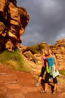 Mikele and Michelle - trying to keep up with them on the hike to Doll House