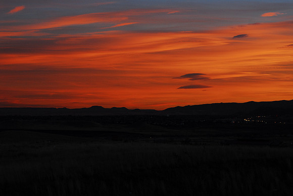 Southern view sunset