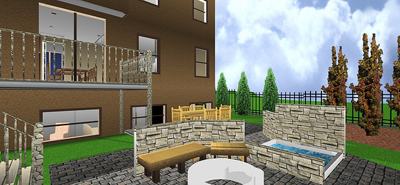 Spa and Fire Pit - will need to find more gold to build this!!