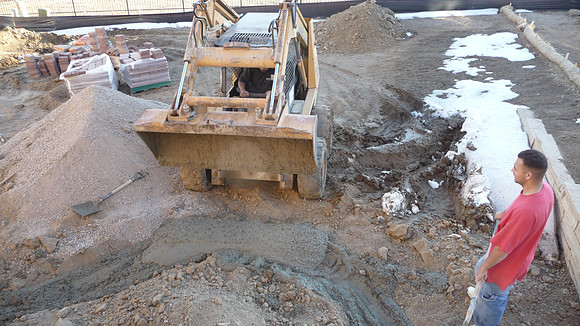 Pouring the footer