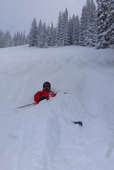 Taking a break in the warm pow-pow