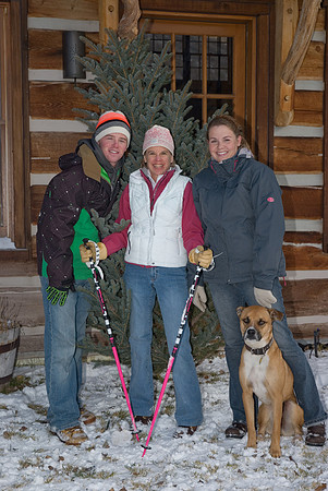 Margie, Andrew and Emily pose with Cassius