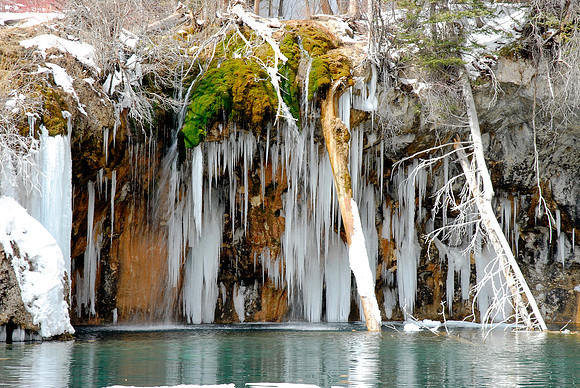Close-up of the falls