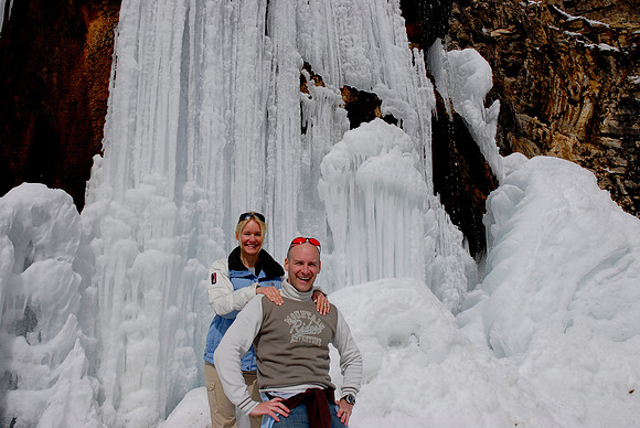 Enjoying a frozen fall