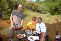 Phil serving Eric and Margie